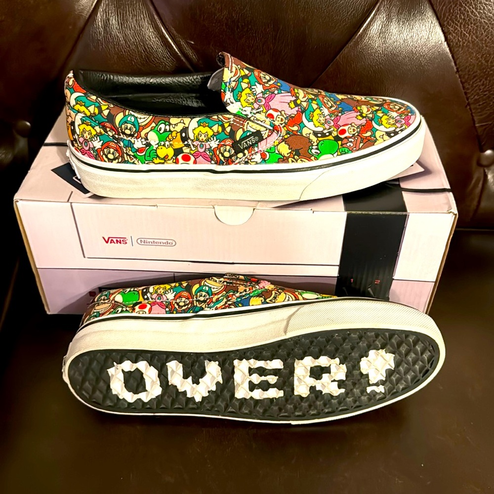 Vans Mario brothers slip on